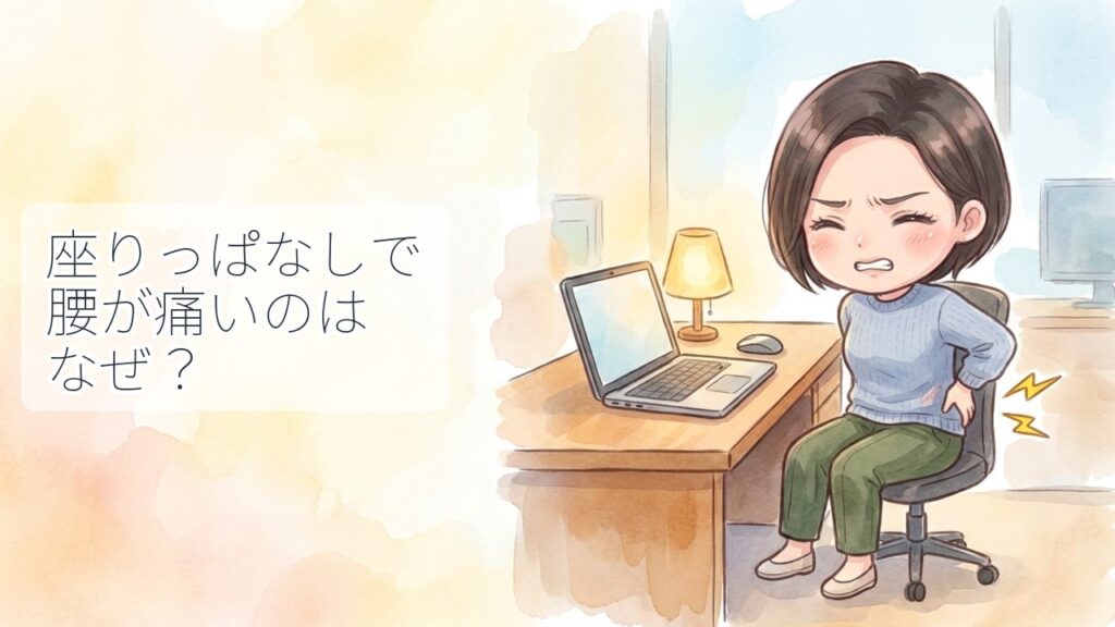 座りっぱなしで腰が痛いのはなぜ？デスクワーク腰痛の原因と今日からできる対策【小牧市の接骨院】
