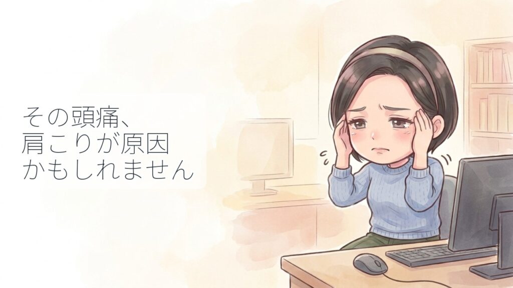 その頭痛、肩こりが原因かも？緊張型頭痛の見分け方と今すぐできる対処法【小牧市の接骨院】