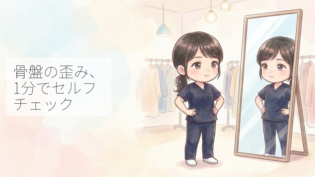 骨盤の歪みは自分でわかる？1分でできるセルフチェック7項目と整え方【小牧市の接骨院】