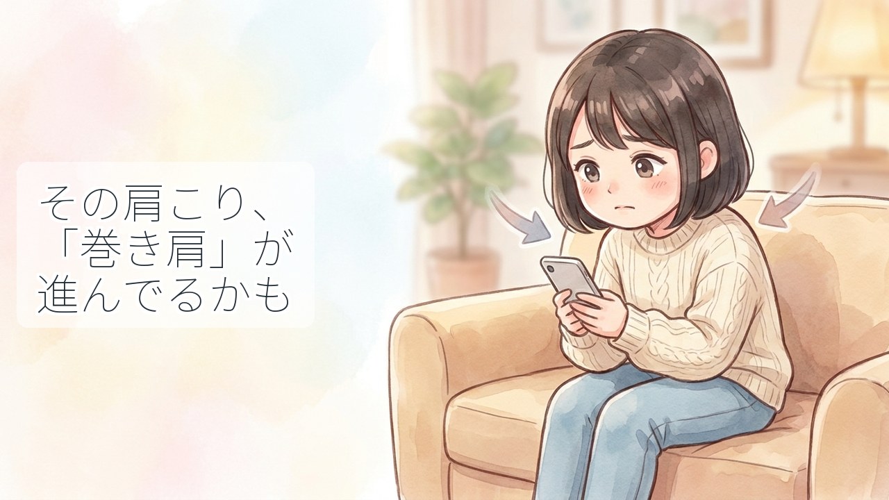 巻き肩セルフチェック｜猫背との違い・スマホで進行する理由と改善ストレッチ【小牧市の接骨院】